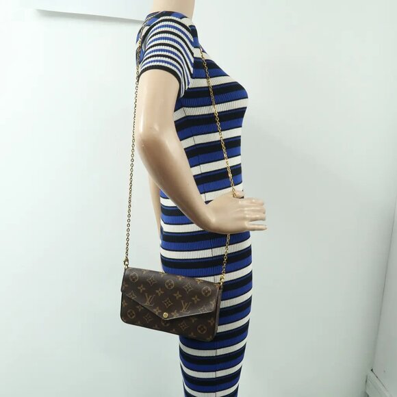 Louis Vuitton Felicie Brown W/P  Monogram Canvas Shoulder Bag 1189-022425 - Picture 12 of 12